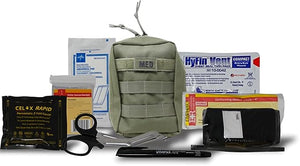Military Trauma First Aid Stop Bleeding Kit with Celox Hemostatic First Aid Gauze and Tourniquets